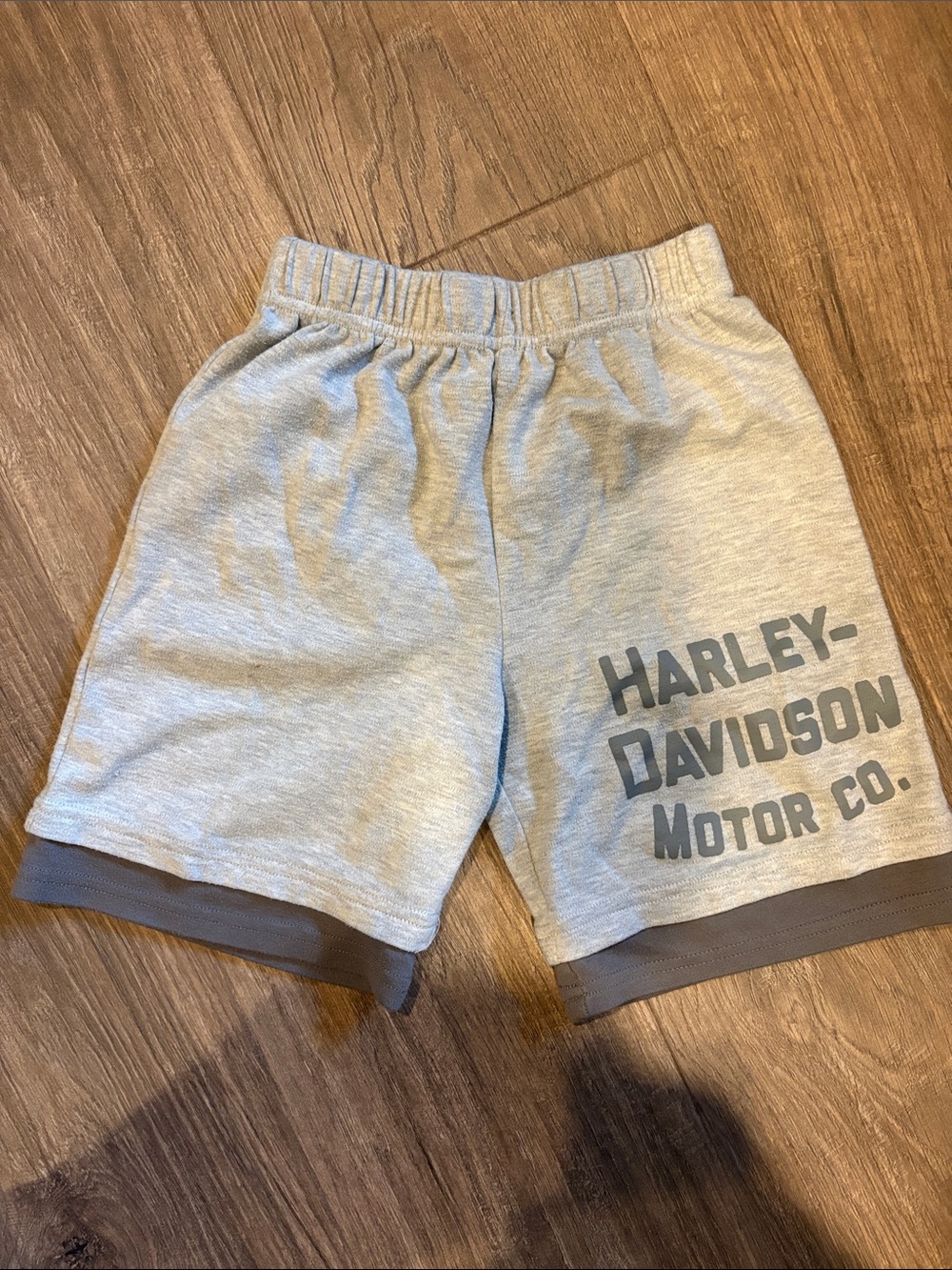 Harley-Davidson Gray and Dark Gray Kids Shorts